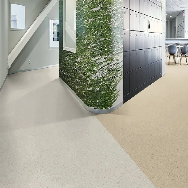Homogeneous Vinyl Flooring installed in a commercial space