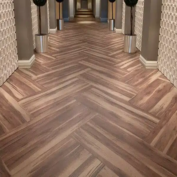 LVT flooring installed in hotel
