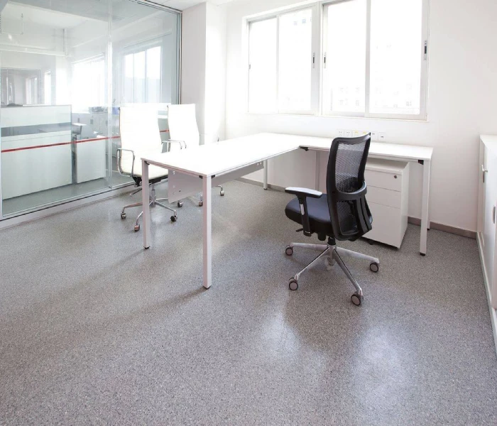PVC Sheet flooring installed in office